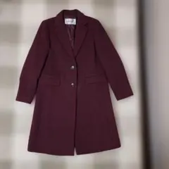 バーガンディ チェスターコート