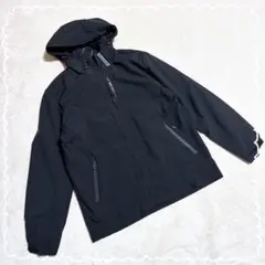 ジャンパー ナイロンジャケット ブラック フーディ (M) アウトドア
