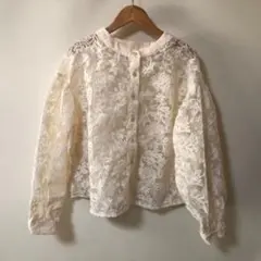 GRL　グレイル　アイボリー　レース　ブラウス　シャツ　E111