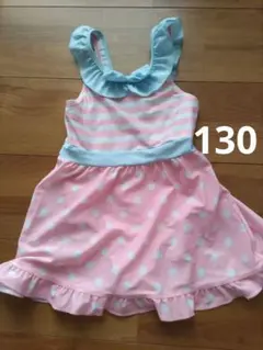 ワンピース水着 ピンクと水色