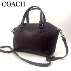 美品✨ COACH コーチ 2way ショルダーバッグ 斜めがけ パープルレザー