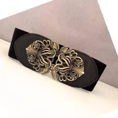 ベルト サッシュベルト ラバーベルト 黒 ゴールド ゴムベルト 社交ダンス0