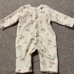 チェリー柄ロンパース 60-70cm