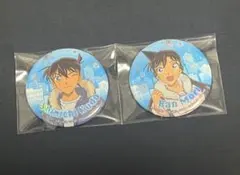 名探偵コナン 缶バッジ 新一 蘭