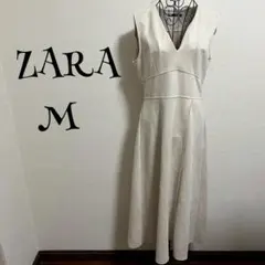 ZARA/ザラ/ジャンパースカート/フェイクスエード/ロング丈/クリーム