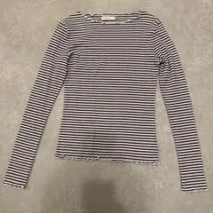earth music&ecology ストライプ長袖Tシャツ