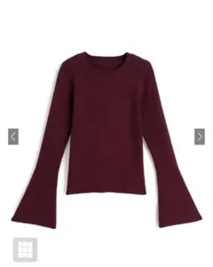 ワインレッド ニット