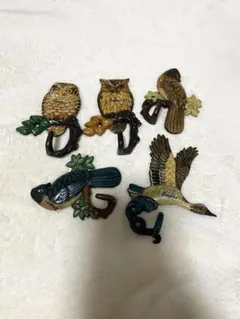 vintage♡Carson 1992 ピューター製ウィンドチャイム 鳥モチーフ