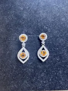 Z05）SWAROVSKI スワロフスキー ピアス レディース ドロップ フープ 