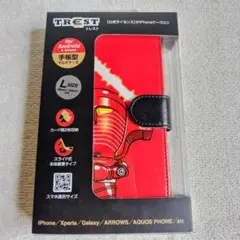 TREST 手帳型 レッドバロン スマホケース Lサイズ 赤 新品未使用