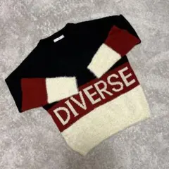 KHALITA クルーネックニット DIVERSEロゴ