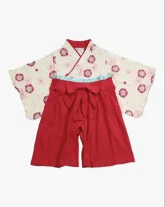 PUFF 2 KIDS 花柄着物風セット 80 ベビー 袴