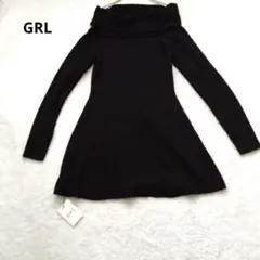 新品　グレイル　長袖ニット　オフショルダー　スタイリッシュ　黒　М