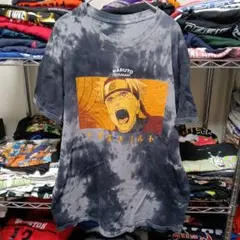 00s海外製М古着メンズNARUTOナルトアニメタイダイロゴtシャツUSA直輸入
