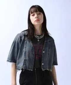 JEANASIS デニムショートジャケット ブルーのサムネイル