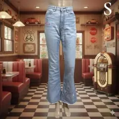 古着 ヴィンテージ 平成レトロ バタフライ ベルボトム デニム Y2K ギャル