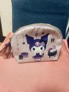 Kuromi ポーチ 紫色 イラスト付き