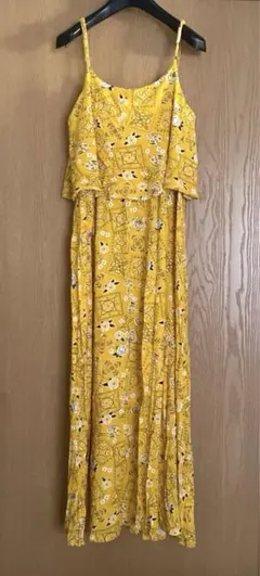 RCWB バンダナ柄 ロング ワンピース イエロー ロデオクラウンズ フラワー