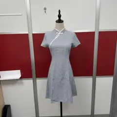 ストライプ 半袖 チャイナドレス