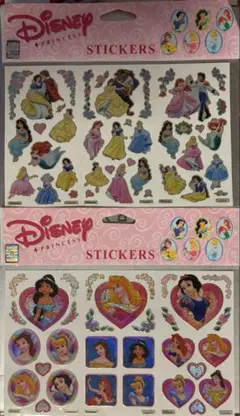 Disney プリンセス ステッカー2枚セット