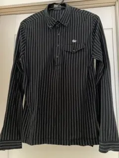 LACOSTE ブラックストライプ 長袖シャツ サイズ3