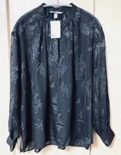 H&M シアーブラウス　ブラック　Mサイズ　 新品　タグ付のサムネイル
