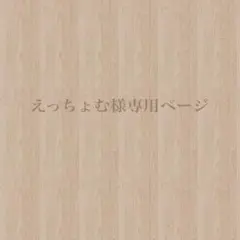 えっちょむ様専用ページ
