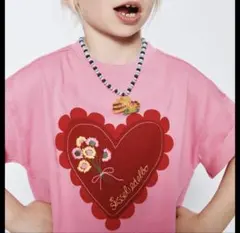 ZARA KIDS SISSEL EDELBO ハート刺繍 Tシャツ 104のサムネイル