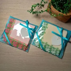 近沢レース【ハナミズキ】　タオルハンカチ2枚セット