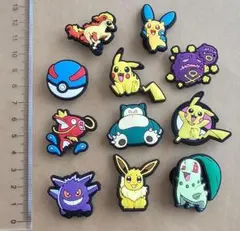 クロックス ジビッツ アクセサリー　ポケモン・ピカチュ－...　11点セット