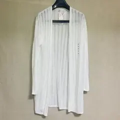 新品　UNIQLO ユニクロ　リネンブレンド　ポインテールロングカーディガン