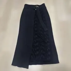 Lily Brown リブ編みロングスカート Fサイズ