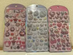 国内正規品　コットンパフィー　シナモロール　ベイマックス　キティ　3枚セット