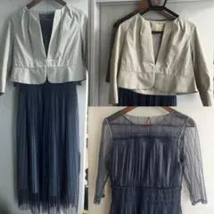 ドレス　ボレロ　2点セット　お呼ばれ　結婚式　成人式　ドレス