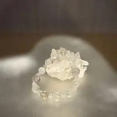 クリスタル フローライト 水晶ブレスレット