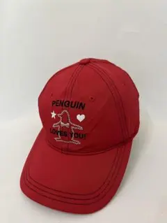 【munsingwear】PENGUIN レッド　キャップ　スポーツ　ゴルフ