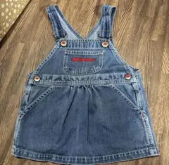 miki house デニムオーバーオールワンピース