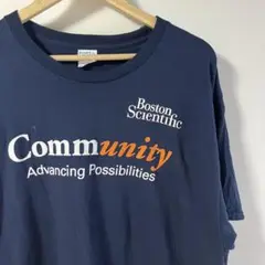 メンズ　Tシャツ　紺　ネイビー　オーバーサイズ　フロントプリント　 XL