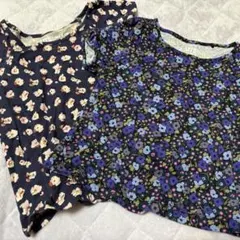 【ユニクロ】花柄Tシャツ2枚セット・ポルジョ・アナスイコラボのサムネイル
