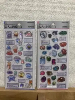 クラゲ編鉱物編2 3Dビジュアルコレクション大人の図鑑シール 2点セット