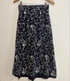 SLY スライ LEAF FLOWER WIDE TUCK ロングスカート 1のサムネイル