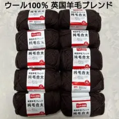 値下げ♪Style ONE 英国羊毛ブレンド 純毛合太 毛糸 10玉セット