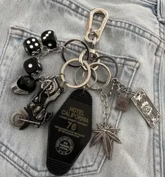 キーホルダー キーフック カラビナ ヴィンテージ アメカジ 古着 シルバー 銀