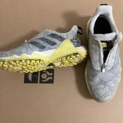 adidas BOOST ゴルフシューズ グレー/イエロー26.5
