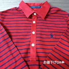 Ralph Lauren Golf ストライプ ポロシャツ 七分丈