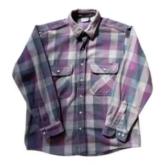 90s USA製　FIELD&STREAM ヘビーネルシャツpurple