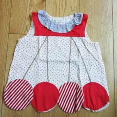 ベイビーチアー　トップス　110 さくらんぼ　ドット　赤　キッズ　女の子