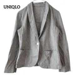 UNIQLO ユニクロ ジャージージャケット グレー ストレッチ 伸縮性 M相当