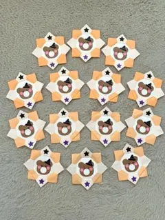 ハロウィンデザイン【くまさんメダル】2色14枚セット