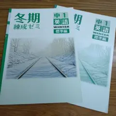 中1英語 冬期練成ゼミ 標準編＋別冊単元別テスト 育伸社 未使用品 送料無料！